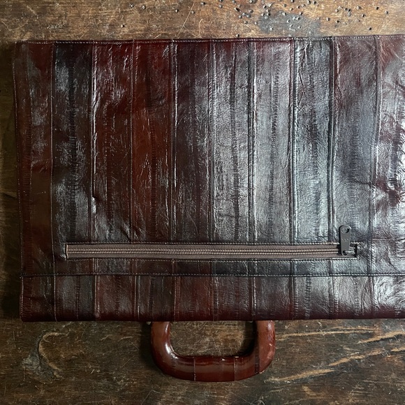 Vintage eelskin briefcase - Picture 4 of 9